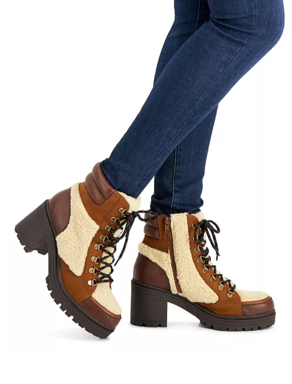 Sun + Stone Cookie Lace-Up Booties Size 8