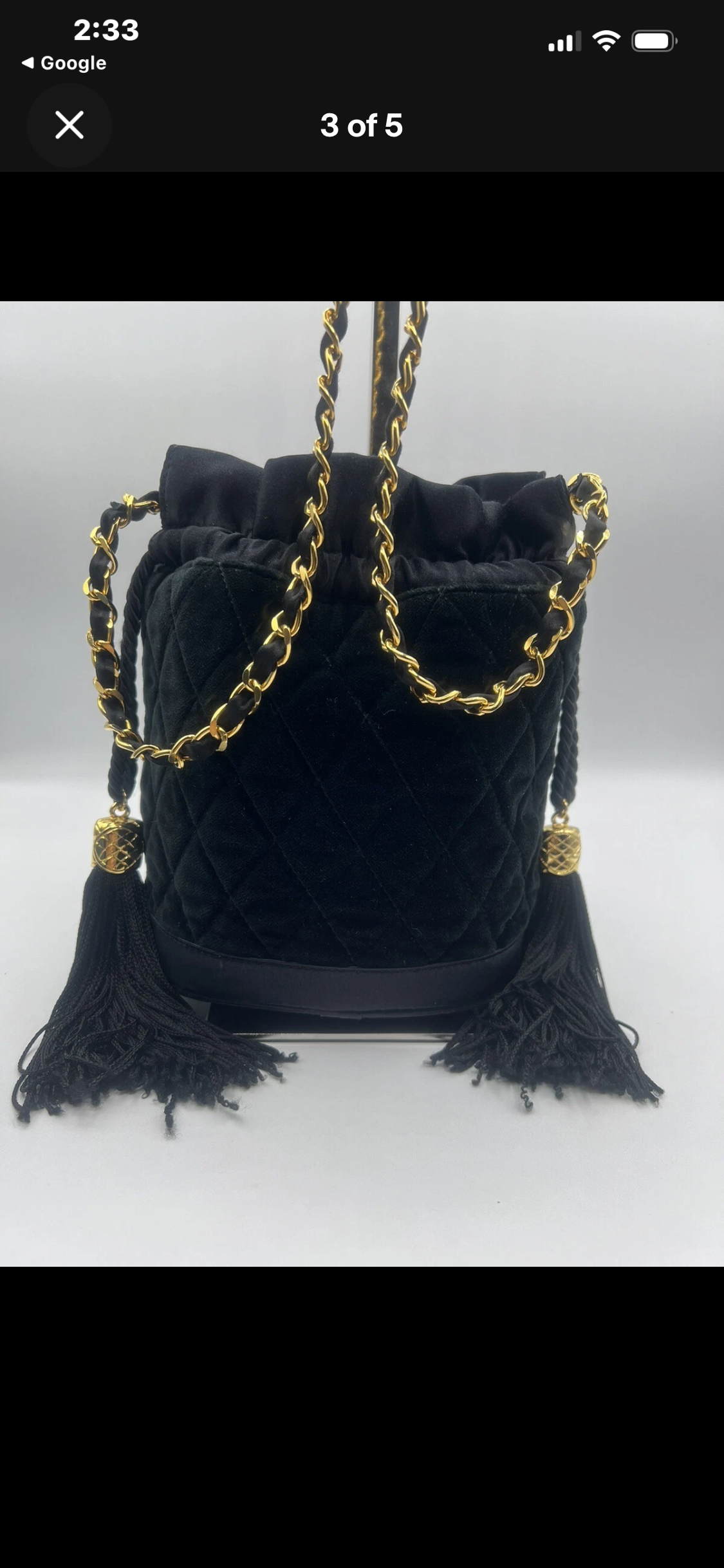 Vintage Carlisle Velvet/Satin Bucket, Crossbody