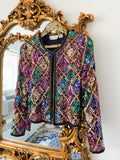 Vintage Laurence Kazar Sequin Jacket Size XL