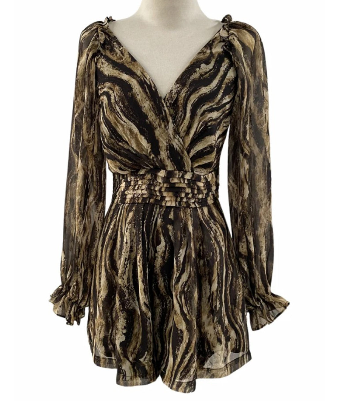 Reset By Jane Nora Animal Print Romper Size Small