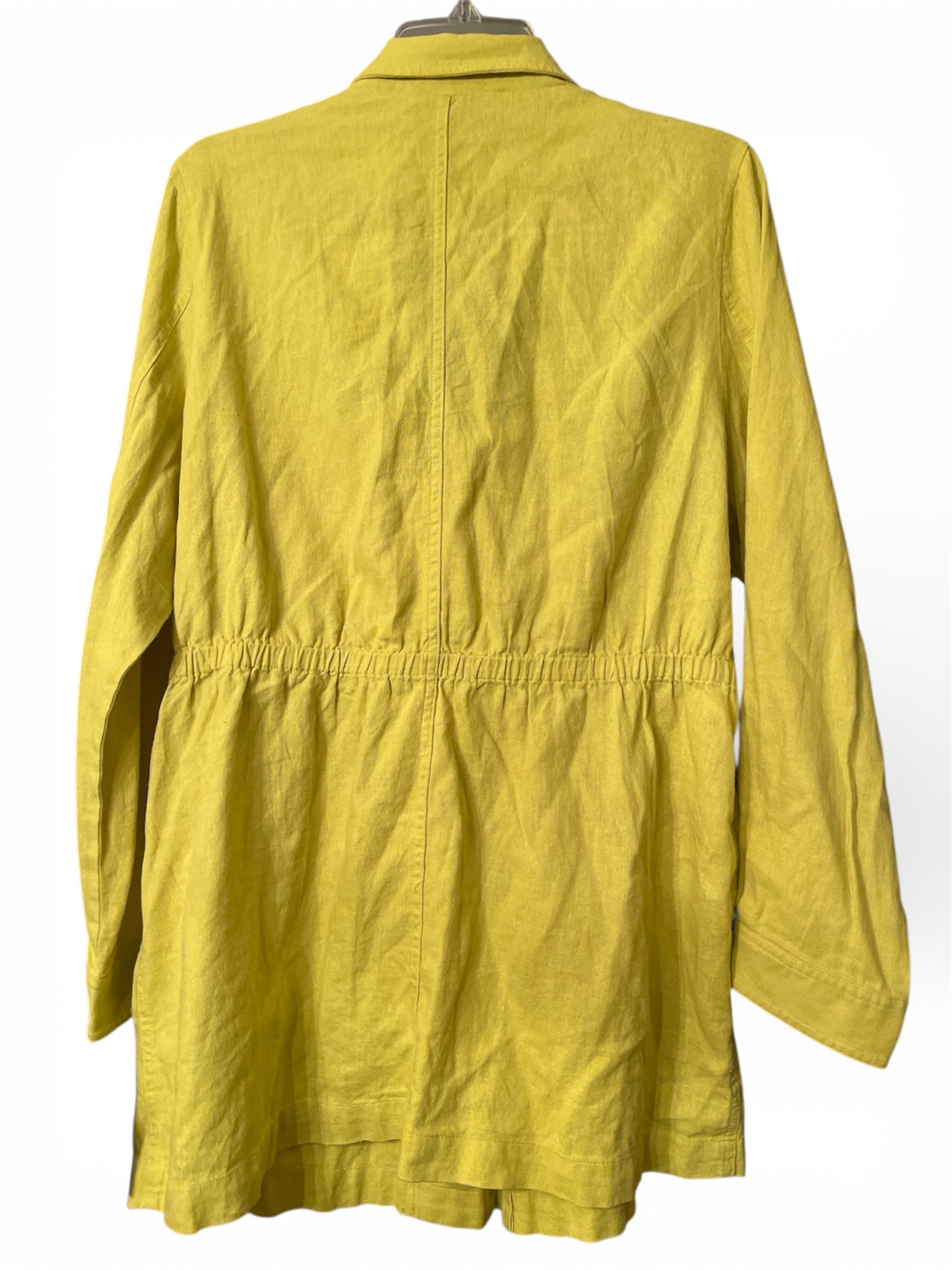 Marc New York Linen Jacket Drawstring Waist  Warm Olive Size Large NWTS