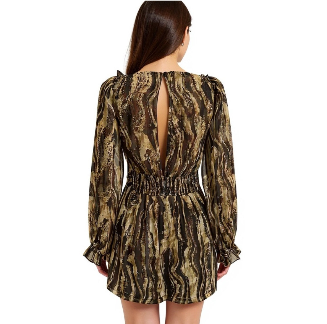 Reset By Jane Nora Animal Print Romper Size Small