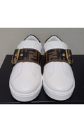 Authentic Fendi Women Buckle Low Top Sneakers Size 41