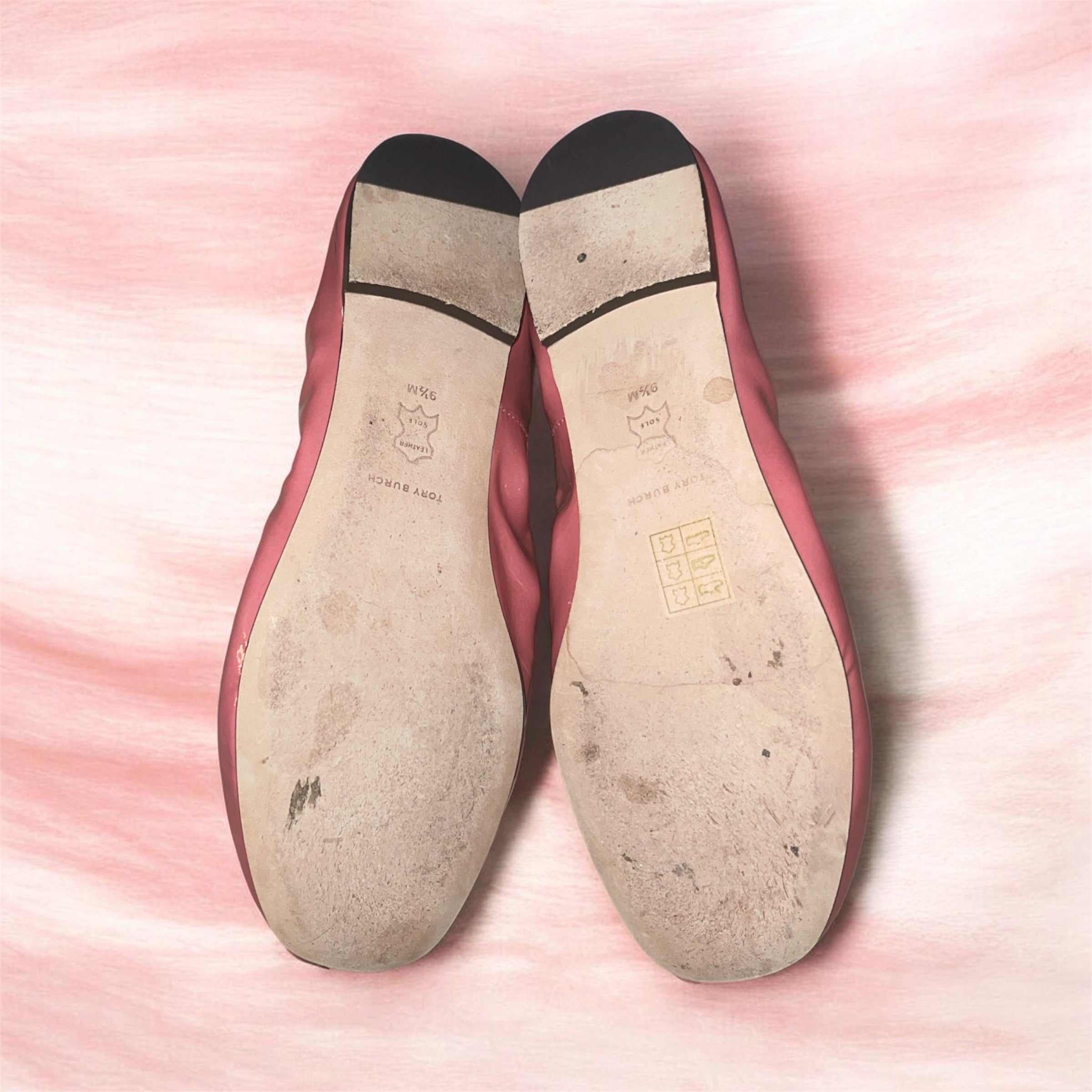 Tory Burch Pink Patent Leather Ballet Flats Size 9.5M