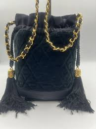 Vintage Carlisle Velvet/Satin Bucket, Crossbody