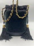 Vintage Carlisle Velvet/Satin Bucket, Crossbody