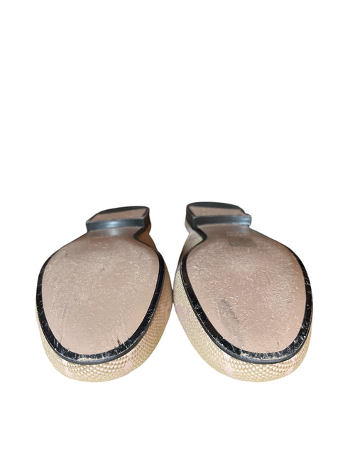 Authentic GUCCI Princetown Horsebit Supreme Pink & Beige Mules Size 40.5