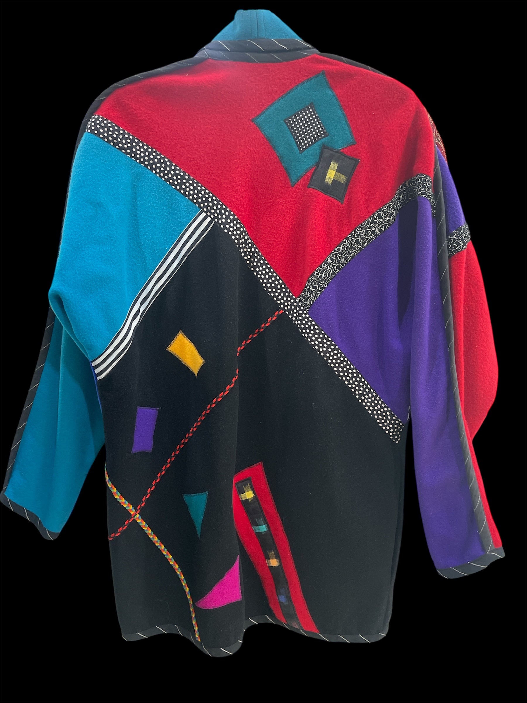 Vintage Sherre’s Wool Abstract Color Block Coat