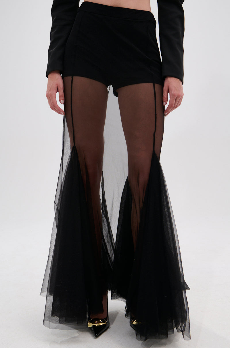 Chloe Mesh Flare Maxi Skirt Size Small NWTS
