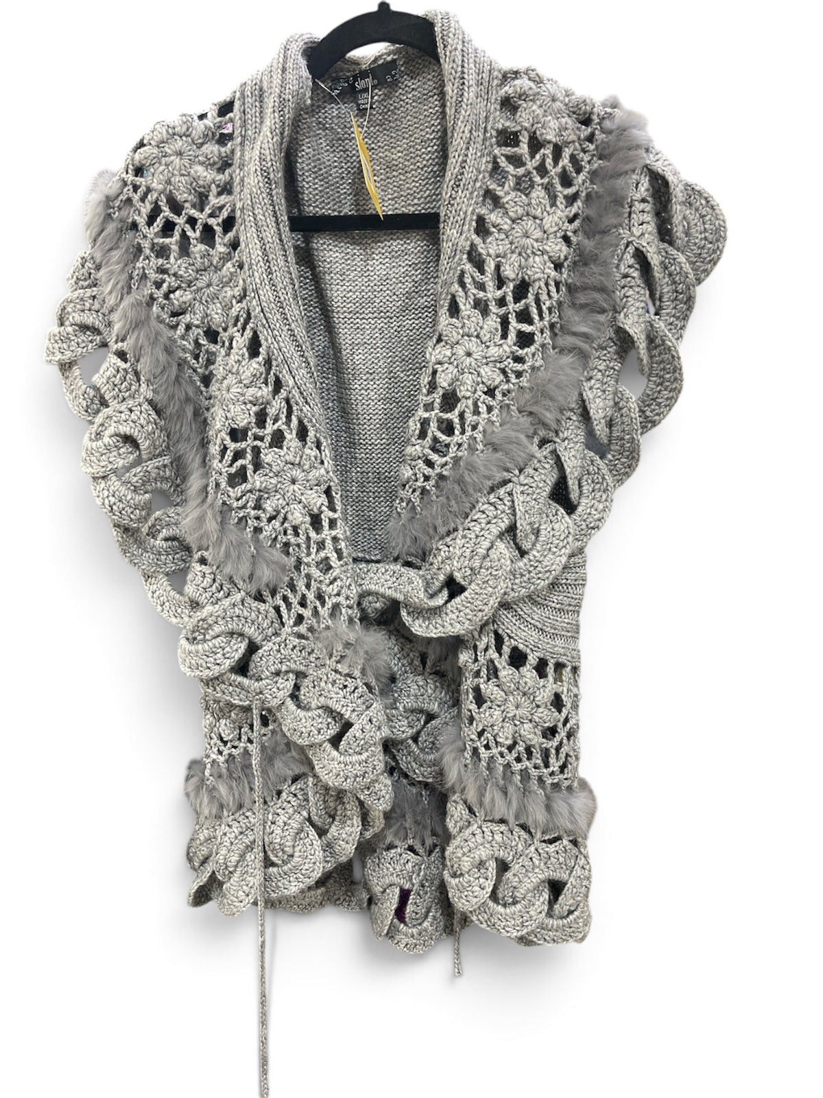 Sioni Fur Sweater Gray Size L/Xl