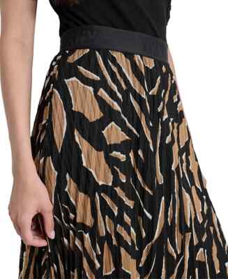DKNY Pleated Hacci Knit Midi Skirt Size M
