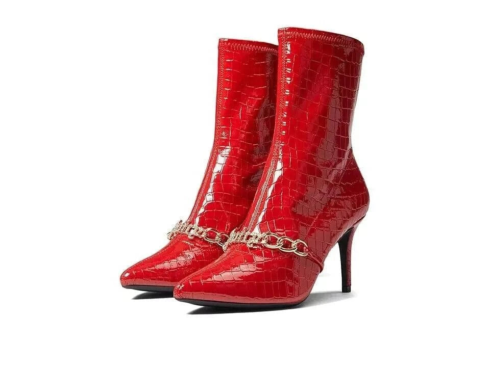 Juicy Couture Women's Tommi Pointed Toe Slim Heel Ankle Boots 8.5M