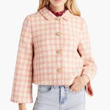 Hill House Home Bea Jacket in Pink Tweed Size Medium