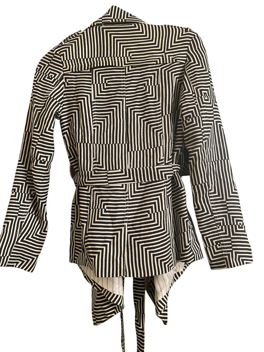 THML Black White Geometric Print Jacket NWTS Size XS