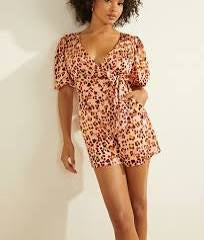 Guess Water Leopard Print Romper NWTS Size Medium