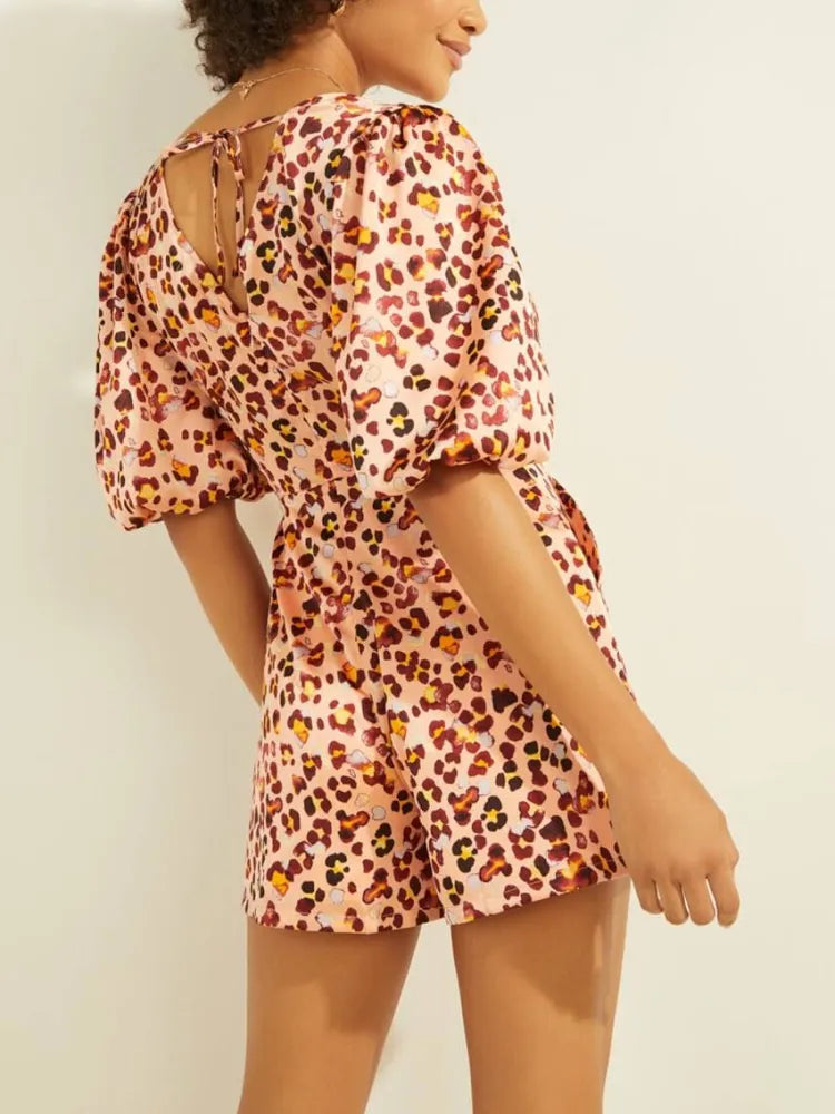 Guess Water Leopard Print Romper NWTS Size Medium