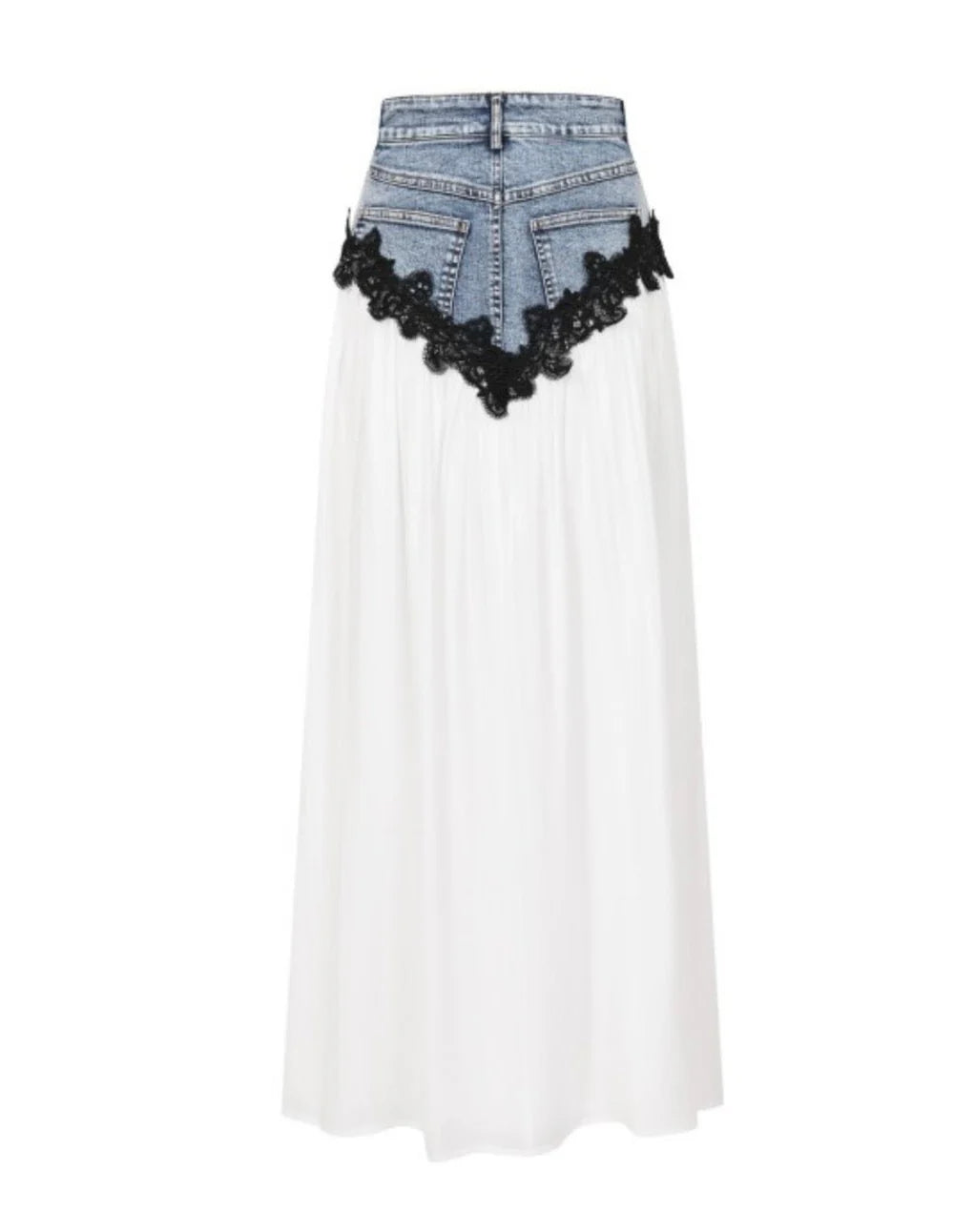 Amelie Denim Contrast Maxi Size Medium NWOTS