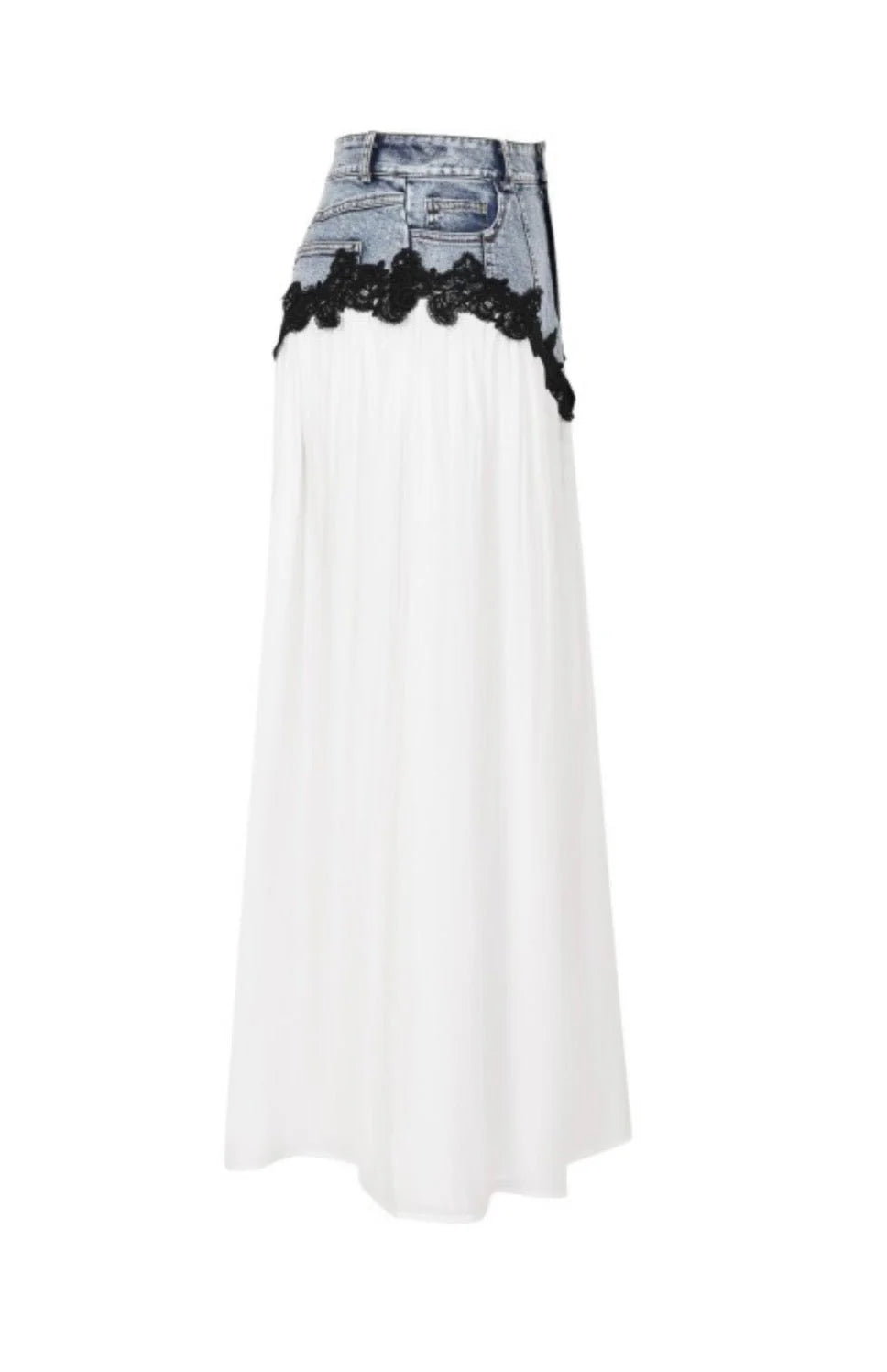 Amelie Denim Contrast Maxi Size Medium NWOTS