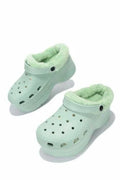 Women's Cape Robbin GARDENER-3 CHUNKY Platform FUZZ-LINED Mint  Green Size 40